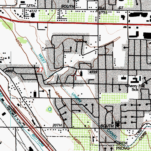 Topographic Map of The Church of Jesus Christ of Latter Day Saints, UT