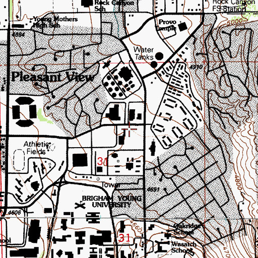 Topographic Map of The Church of Jesus Christ of Latter Day Saints, UT