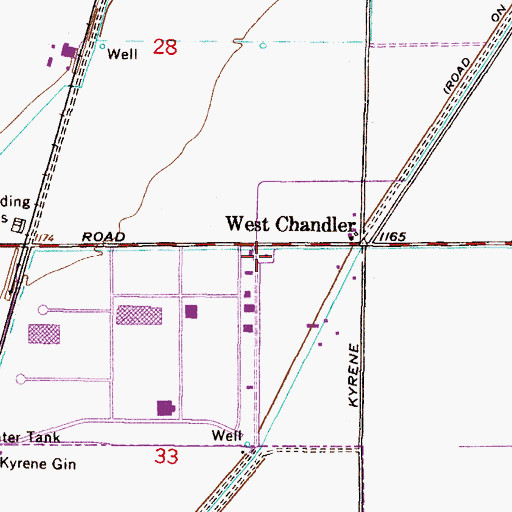 Topographic Map of Gila Substation, AZ