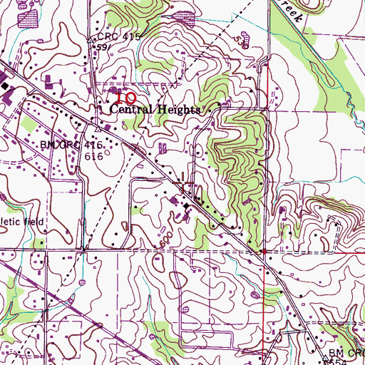 Topographic Map of Beulah School (historical), AL