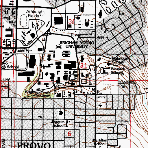 Topographic Map of The Church of Jesus Christ of Latter Day Saints, UT