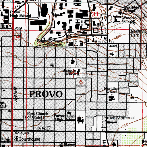 Topographic Map of The Church of Jesus Christ of Latter Day Saints, UT
