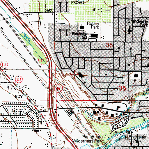 Topographic Map of The Church of Jesus Christ of Latter Day Saints, UT