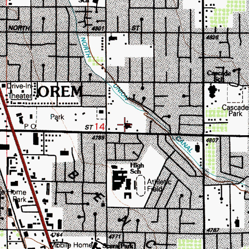 Topographic Map of The Church of Jesus Christ of Latter Day Saints, UT