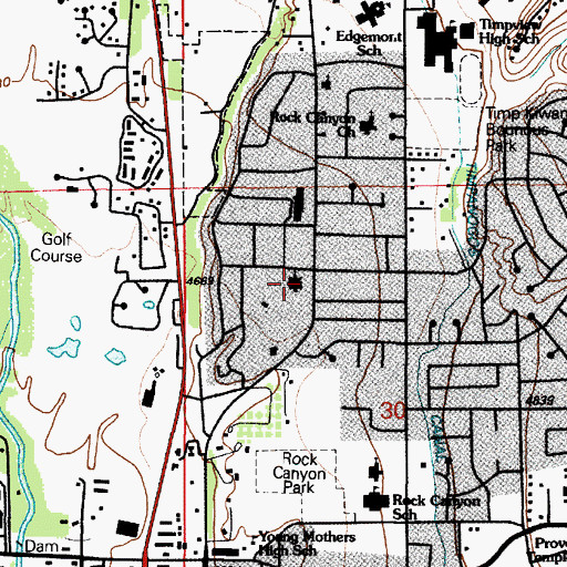 Topographic Map of The Church of Jesus Christ of Latter Day Saints, UT