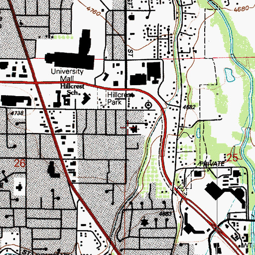 Topographic Map of The Church of Jesus Christ of Latter Day Saints, UT