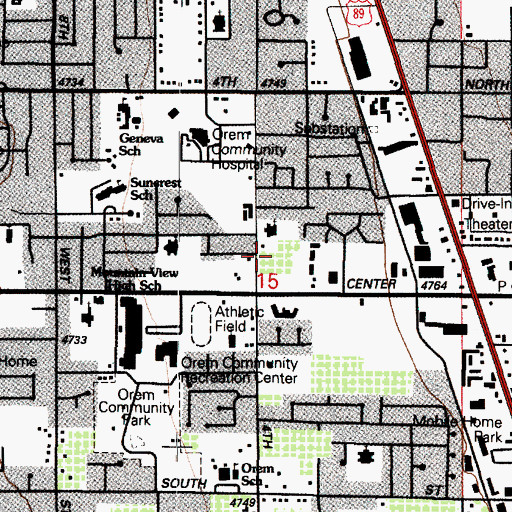 Topographic Map of The Church of Jesus Christ of Latter Day Saints, UT