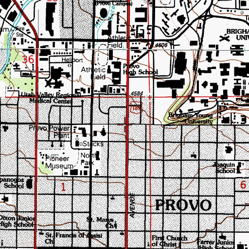 Topographic Map of The Church of Jesus Christ of Latter Day Saints, UT