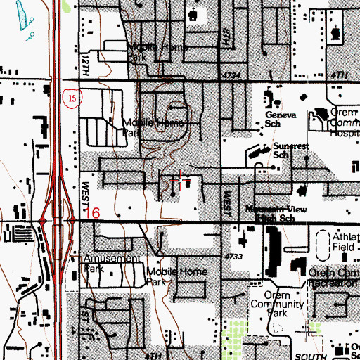 Topographic Map of The Church of Jesus Christ of Latter Day Saints, UT