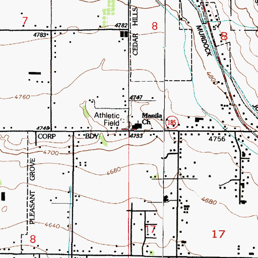 Topographic Map of The Church of Jesus Christ of Latter Day Saints, UT