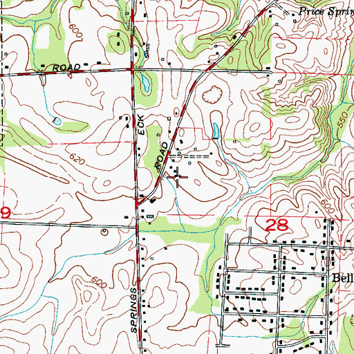 Topographic Map of Hopewell Cumberland Presbyterian Church (historical), AL