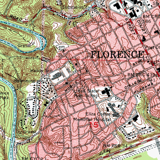 Topographic Map of Bible Deliverance Church, AL