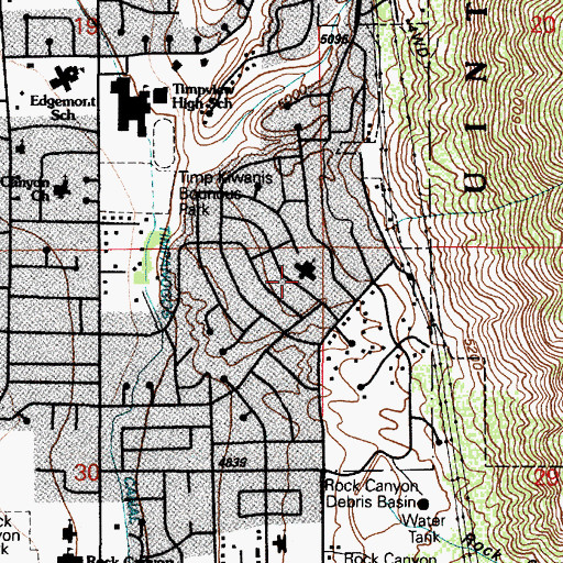 Topographic Map of The Church of Jesus Christ of Latter Day Saints, UT