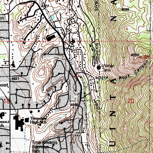 Topographic Map of The Church of Jesus Christ of Latter Day Saints, UT