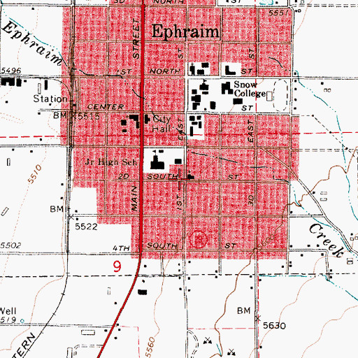 Topographic Map of The Church of Jesus Christ of Latter Day Saints, UT
