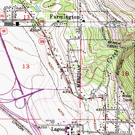 Topographic Map of The Church of Jesus Christ of Latter Day Saints, UT