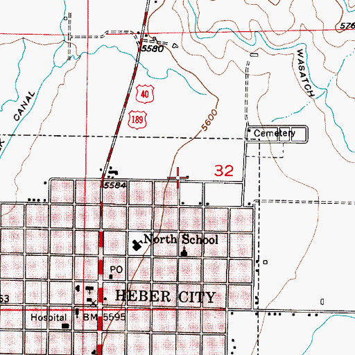 Topographic Map of The Church of Jesus Christ of Latter Day Saints, UT