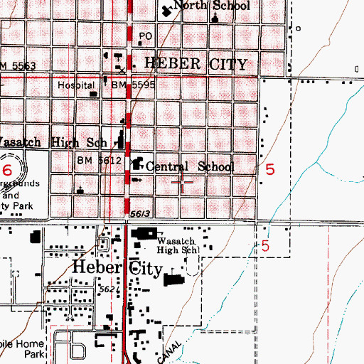 Topographic Map of The Church of Jesus Christ of Latter Day Saints, UT