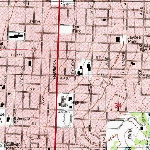 Topographic Map of The Church of Jesus Christ of Latter Day Saints, UT