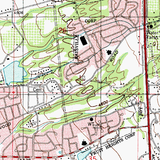 Topographic Map of The Church of Jesus Christ of Latter Day Saints, UT