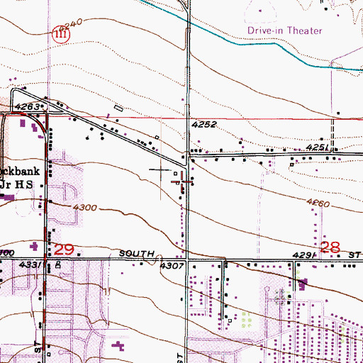 Topographic Map of The Church of Jesus Christ of Latter Day Saints, UT