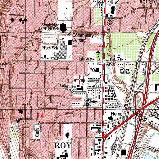 Topographic Map of The Church of Jesus Christ of Latter Day Saints, UT