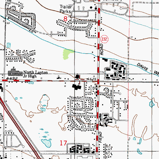 Topographic Map of The Church of Jesus Christ of Latter Day Saints, UT