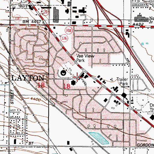 Topographic Map of The Church of Jesus Christ of Latter Day Saints, UT