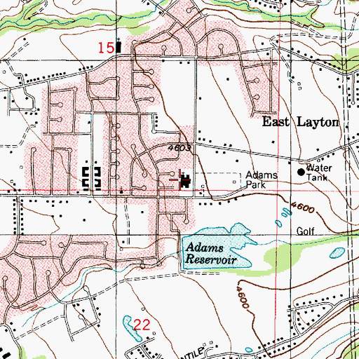 Topographic Map of The Church of Jesus Christ of Latter Day Saints, UT