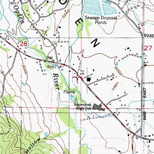 Topographic Map of The Church of Jesus Christ of Latter Day Saints, UT