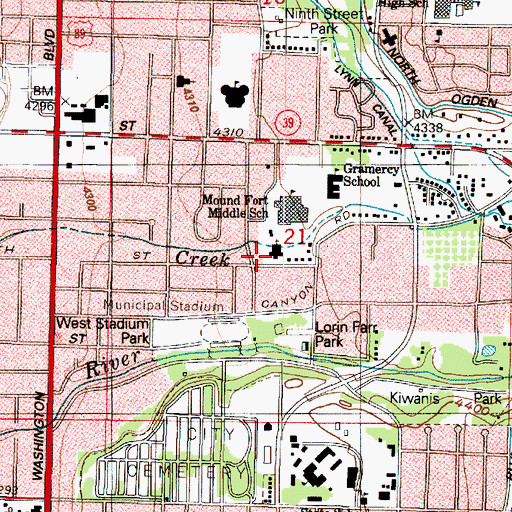 Topographic Map of The Church of Jesus Christ of Latter Day Saints, UT