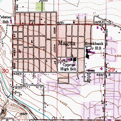 Topographic Map of The Church of Jesus Christ of Latter Day Saints, UT