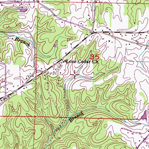Topographic Map of Brotherick Spring, AL