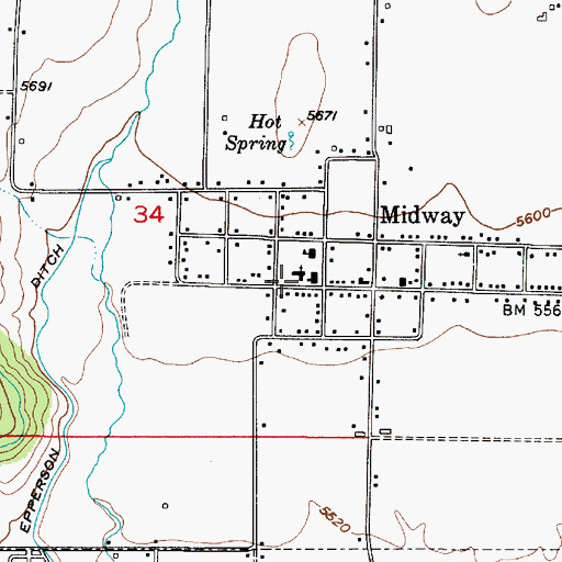 Topographic Map of The Church of Jesus Christ of Latter Day Saints, UT