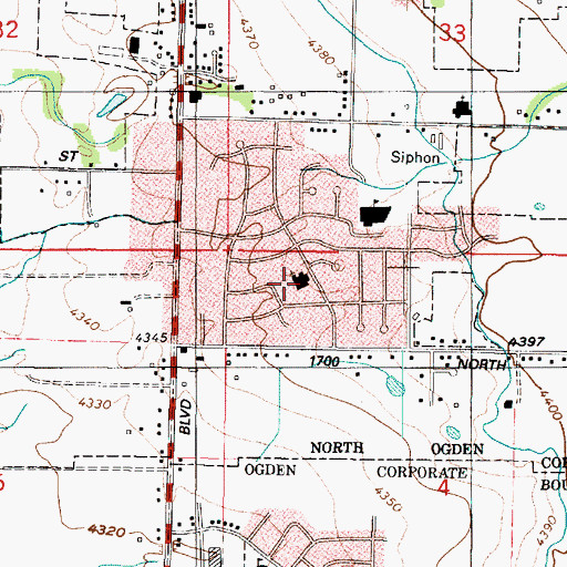 Topographic Map of The Church of Jesus Christ of Latter Day Saints, UT