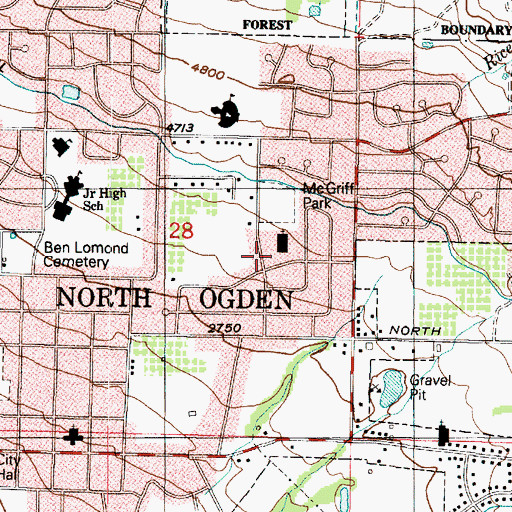 Topographic Map of The Church of Jesus Christ of Latter Day Saints, UT