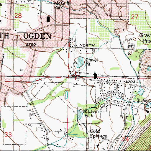 Topographic Map of The Church of Jesus Christ of Latter Day Saints, UT