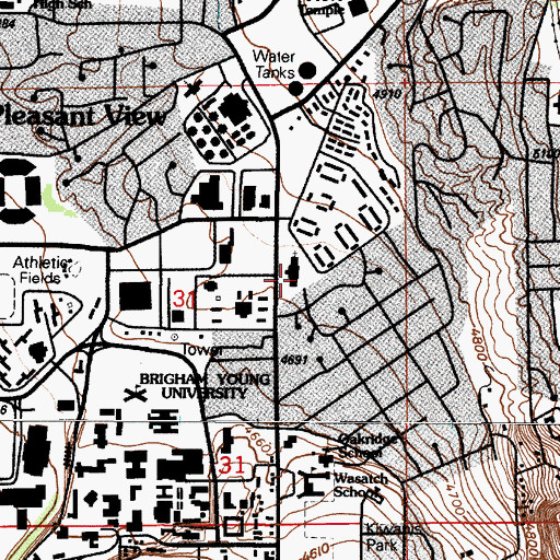 Topographic Map of The Church of Jesus Christ of Latter Day Saints, UT