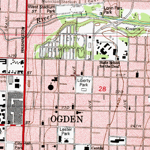 Topographic Map of The Church of Jesus Christ of Latter Day Saints, UT
