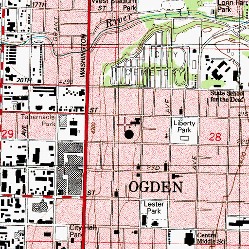 Topographic Map of The Church of Jesus Christ of Latter Day Saints, UT