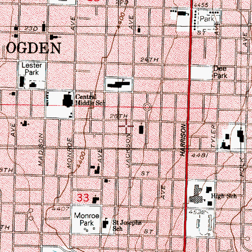 Topographic Map of The Church of Jesus Christ of Latter Day Saints, UT