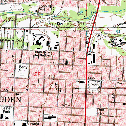 Topographic Map of The Church of Jesus Christ of Latter Day Saints, UT