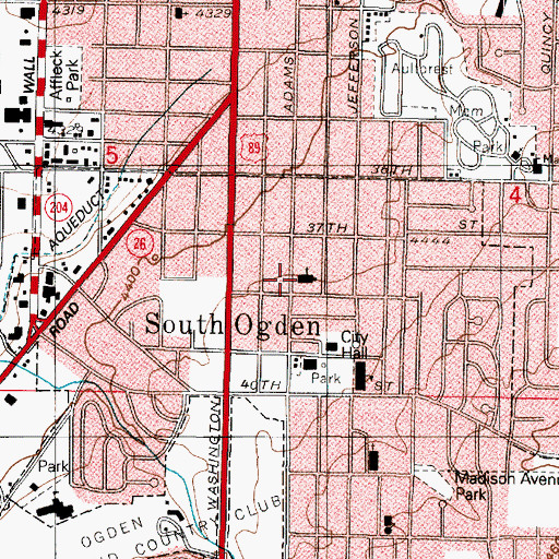 Topographic Map of The Church of Jesus Christ of Latter Day Saints, UT