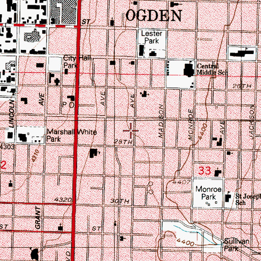 Topographic Map of The Church of Jesus Christ of Latter Day Saints, UT