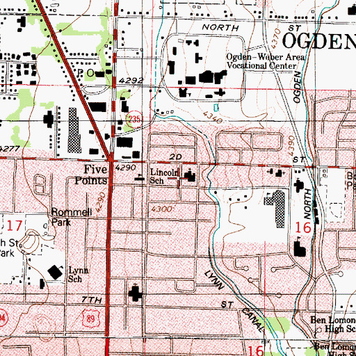 Topographic Map of The Church of Jesus Christ of Latter Day Saints, UT