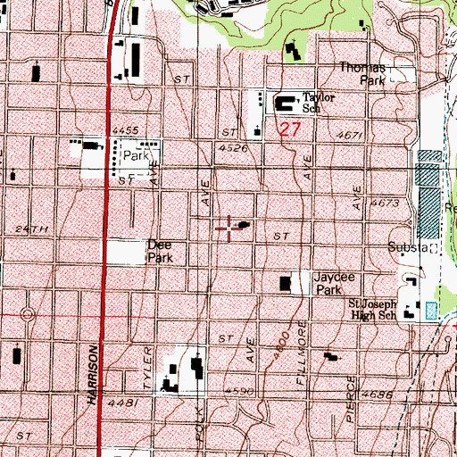 Topographic Map of The Church of Jesus Christ of Latter Day Saints, UT