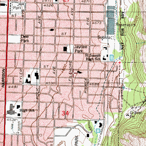Topographic Map of The Church of Jesus Christ of Latter Day Saints, UT
