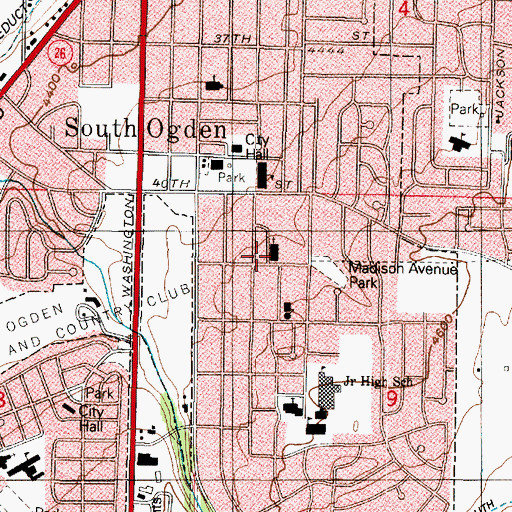 Topographic Map of The Church of Jesus Christ of Latter Day Saints, UT