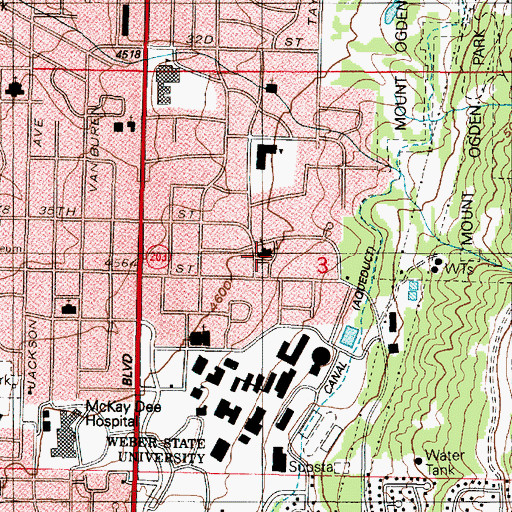 Topographic Map of The Church of Jesus Christ of Latter Day Saints, UT