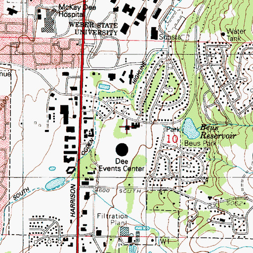 Topographic Map of The Church of Jesus Christ of Latter Day Saints, UT